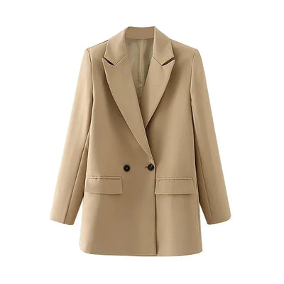 MUJER 2025 Women's Blazers New Office Casual Blazer Woman Straight Outerwears Fashion Women's Tailoring Blazers for Women Coats