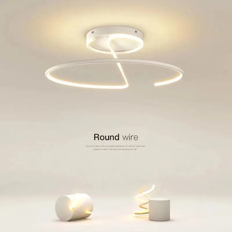 Living Room Lamp LED Chandeliers Indoor Lighting Light Fixture Kitchen Lustre Lamps White Chrome Lamp Fixture Home
