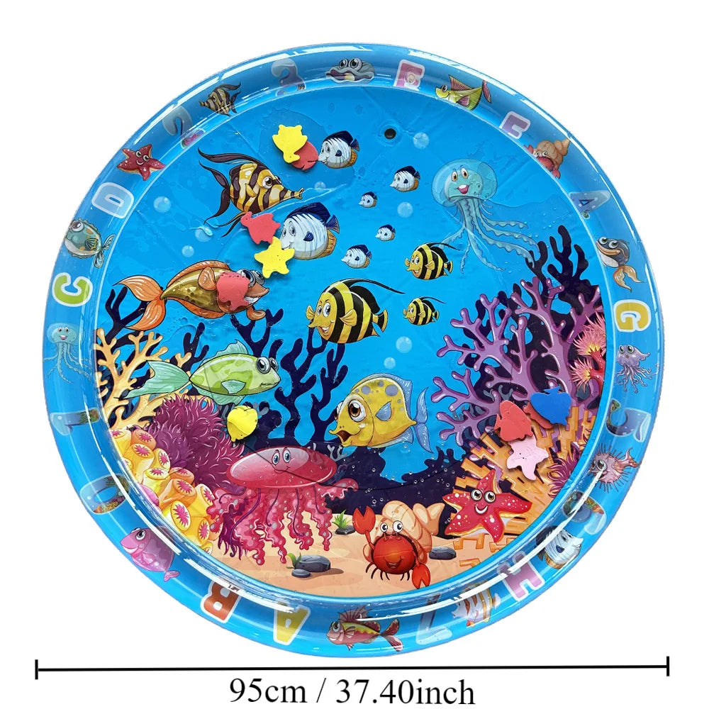 ROOXIN Baby Water Play Mat Inflatable Cushion PVC Infant Toddler Water Pad For Kids Outdoor Summer Playing Water Mat Water