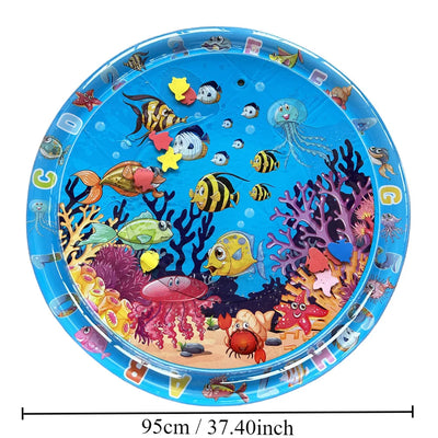 ROOXIN Baby Water Play Mat Inflatable Cushion PVC Infant Toddler Water Pad For Kids Outdoor Summer Playing Water Mat Water