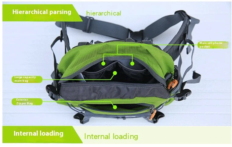 10L Sports Wais Bag Outdoor Nylon Shoulder Bag Crossbody Travel Cycling Bicycle Riding Running Handbags Climbing Men's Bags