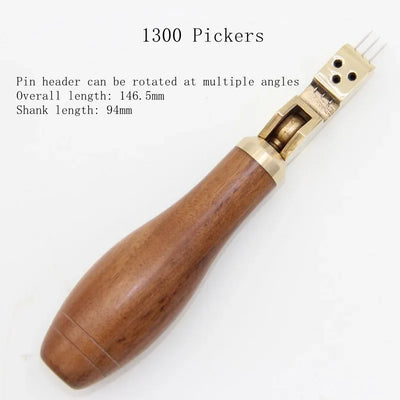 Piano tuning repair tools, pin pliers, pin headers, rotatable, retractable, bendable, gourd-shaped mahogany handle.
