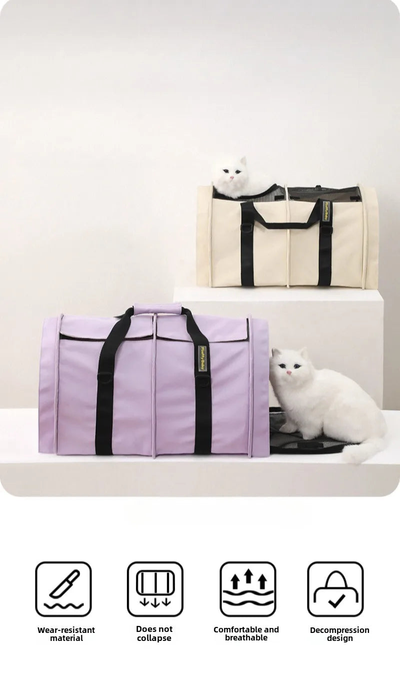 Pet Crossbody Bags Strong Bearing Capacity Breathable and Wear-resistant Cats Bag Carriers Large Space Portable Pet Products
