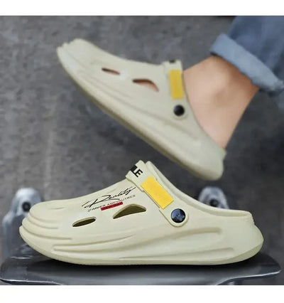 2025 New Men's Clogs Slippers Sandal Men Garden Shoes Flat Sandals Male Sneakers Outdoor Home Clogs Slides Men Summer Shoes - Elanique