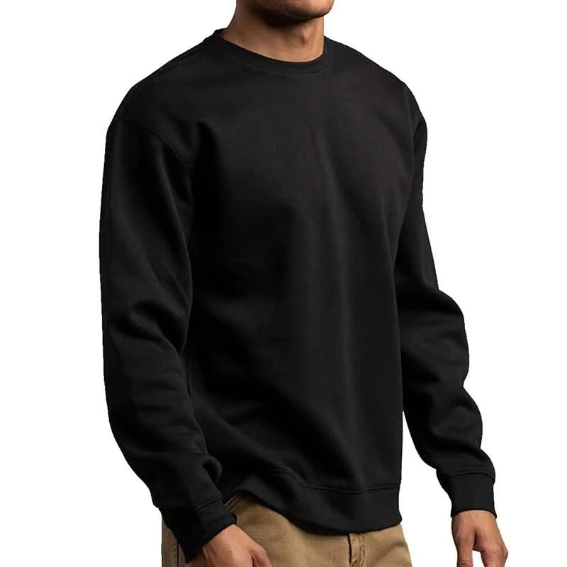 Basic Crewneck Sweatshirts for Men Women Comfy Pullover Tops Athletic
