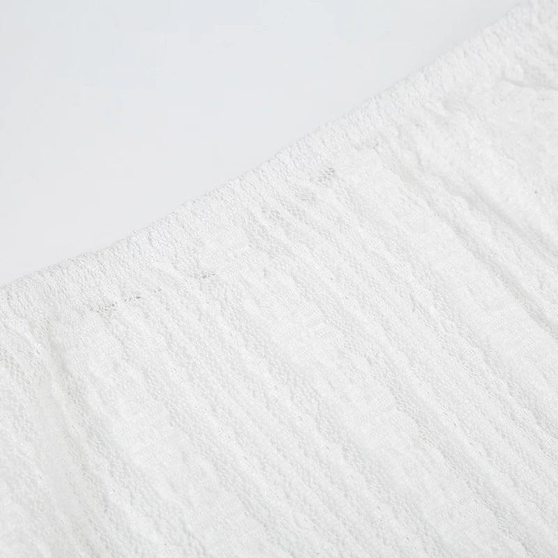 Solid Simple Lace Sheer Chic Women Long Skirts Fashion Summer Causal All-Match Women Dresses