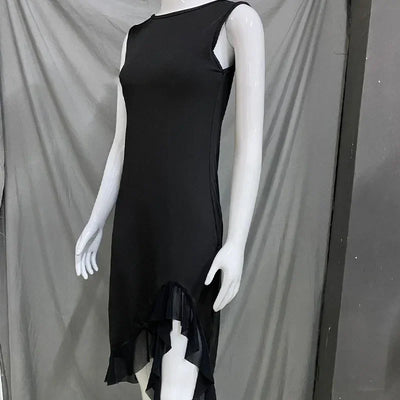 Wefads Women Maxi Dress Summer Elegant Solid Sleeveless Nipped Waist Slim Backless Ruffled Irregular Party Dresses Streetwear