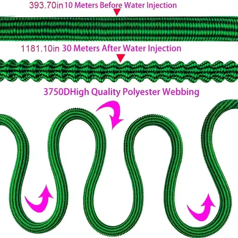 Expandable Flexible Water Hose Car Wash Hose Water Gun Hose Garden Sprayer Gardening Watering Hose Irrigation Tool FLOWERS SPRAL