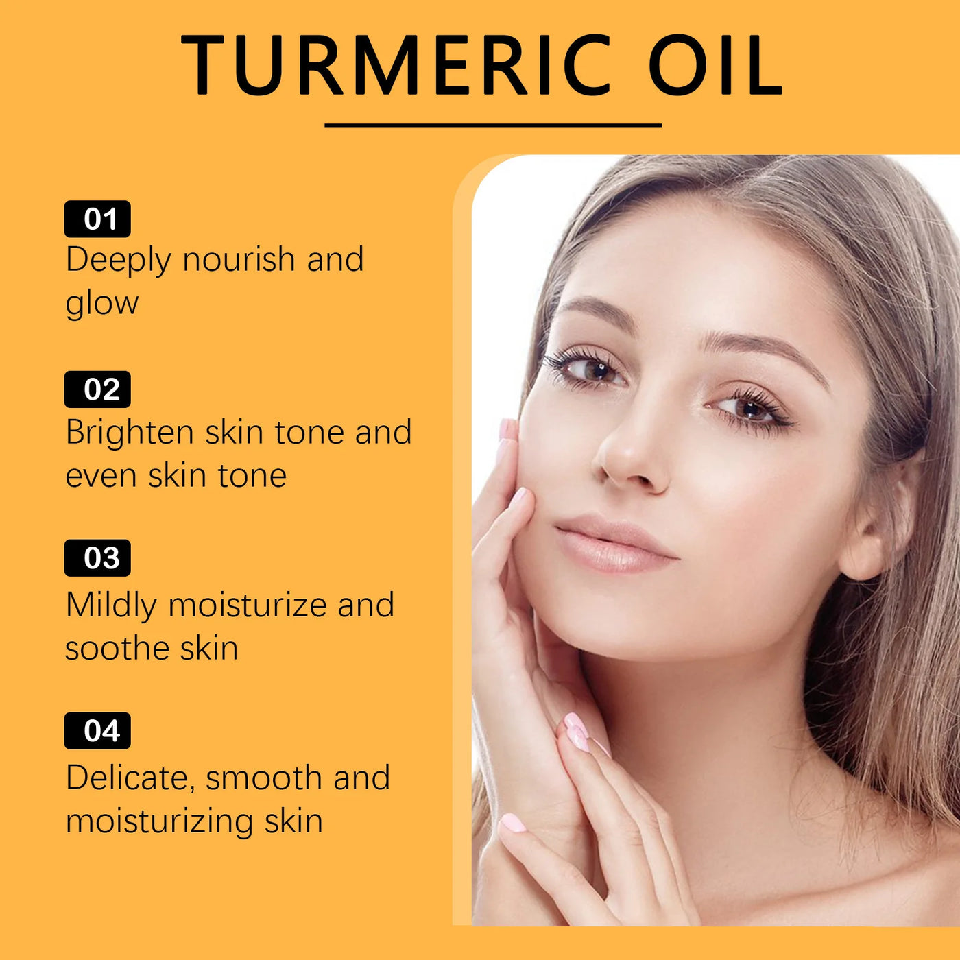 Turmeric Facial Essence Pigmentation Remover Even Skin Soften Skin Hydrated Skin Shrink Pores Moisturizing Soothing Face Serum