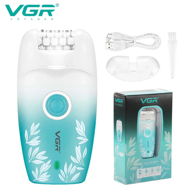 VGR 738 Women's Epilators Metal Hair Removal Machine Woman Usb C Shaver Woman Electric Finich Touch 37