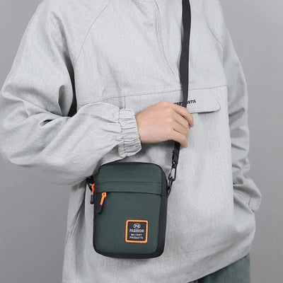 Men's Business Shoulder Bag Casual Man's Messenger Bag Durable Male Handbag Waterproof Oxford Cloth Bag Mini Mobile Phone Bags