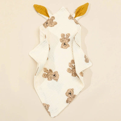 Baby Rabbit Cotton Muslin Comforter Sleeping Dolls |Blanket | Soft Soothe Appease Towel |Bibs| Burp Cloths Infant