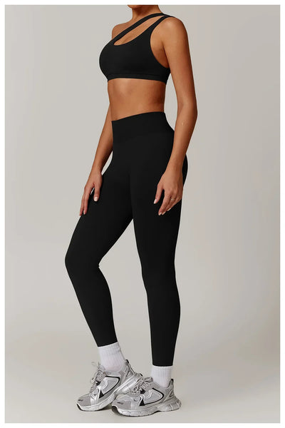 Women Underwear Sports Bra Push Up Fitness Bras One Shoulder Shockproof Yoga Bra Black White Yoga Running Bra Sexy Workout Vest