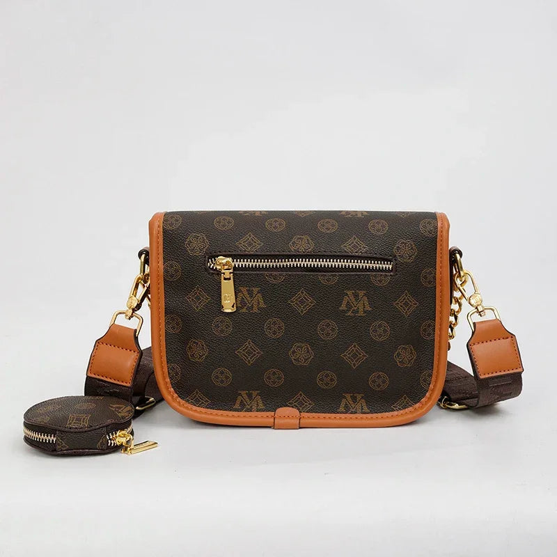 Designer Women's Leather Handbag - Elegant Crossbody Shoulder Messenger Bag Luxury Brand Tote Purse Stylish Ladies