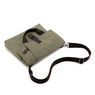 Men's Fashion Canvas Shoulder Bag Business Travel Crossbody bags Men Multifunctional Messenger Bags Briefcase Men Handbags Totes