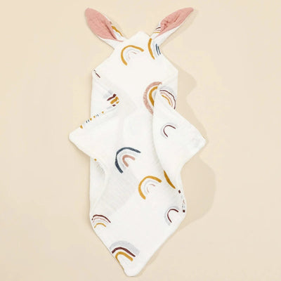 Baby Rabbit Cotton Muslin Comforter Sleeping Dolls |Blanket | Soft Soothe Appease Towel |Bibs| Burp Cloths Infant