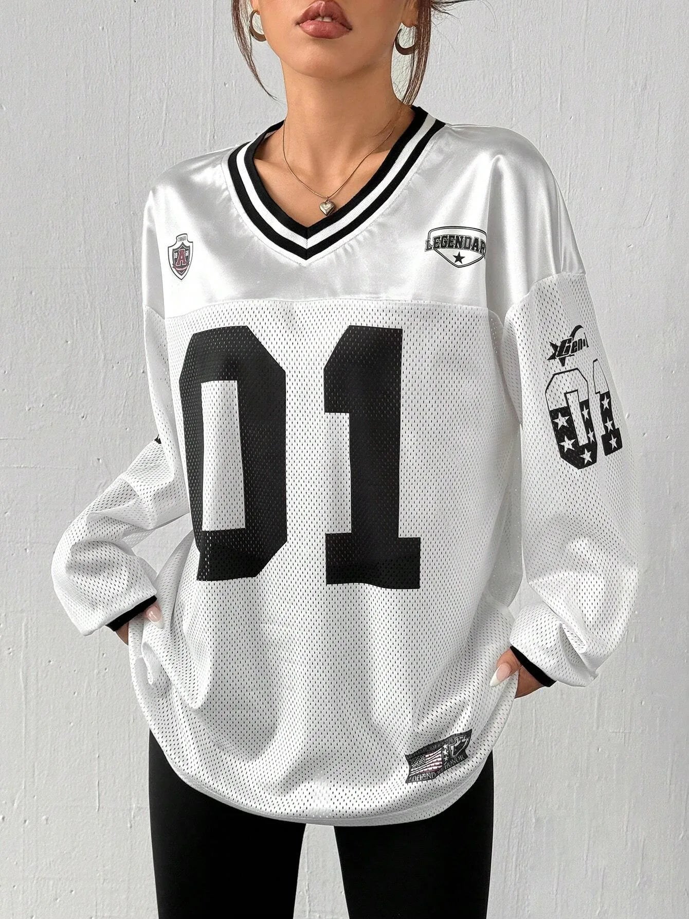 Sporty Activewear Number Printed T Shirt Casual Loose O-Neck Short Sleeve Tees Women 2025 Summer Fashion Streetwear Lady