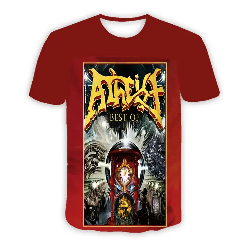 Atheist  Band  3D Printed  Casual Fashion T-shirts Hip Hop Tee Shirts Harajuku Styles Tops Fashion Clothing  for Women/men