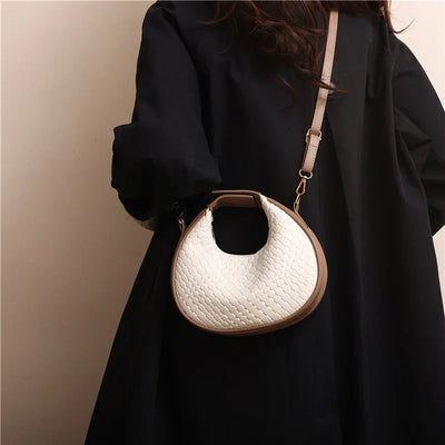 PU Leather Shoulder Bag Fashion Solid Color Lattice Crossbody Bag Small Bag Ladies Trend Luxury Designer Handbags