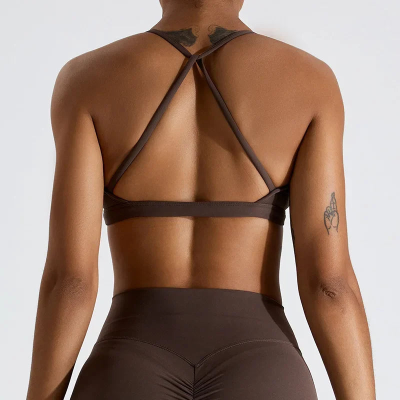 Sexy Scrunch Sports Bra Gym Top Women Running Back Cross Top Women Sportswear Yoga Underwear Fitness Workout Yoga ClothingWomen