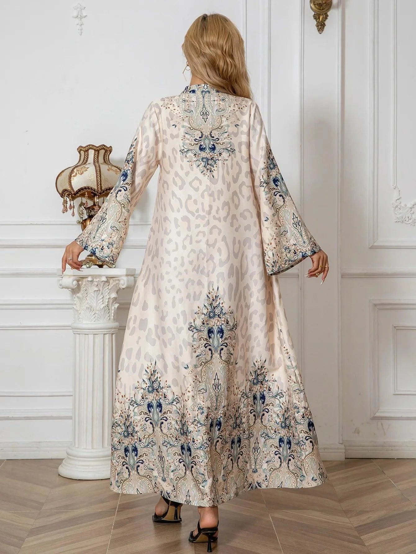 Summer Party Dress for Women Abaya Leopard Print Vestidos Largos 2025 Eid Muslim Caftan Robe Jalabiya Ramadan Morocco Kaftan