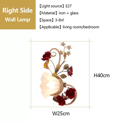 Home Decor Pastoral Retro LED Ceiling Lamp Warm Romantic Flower Chandeliers Fixtures for Living Room Bedroom Lighting Luminaire