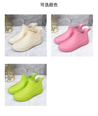 Women's Rain Boots Are Fashionable, Lightweight, Thick Soled, Wear-resistant, Rainproof, and Slip Resistant When Worn Externally