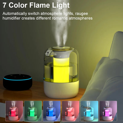 Air Humidifier 2.2L Large Capacity Double Spray Humidifier Desktop Water Humidifier USB Dual Humidifier Diffuser for Home Office