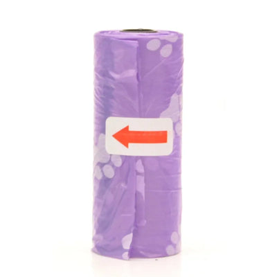 1 Roll Pet Poop Bags Disposable Dog Waste Bags Bulk Poop Bag Dispenser Bags with Paw Prints Garbage Bag - Elanique