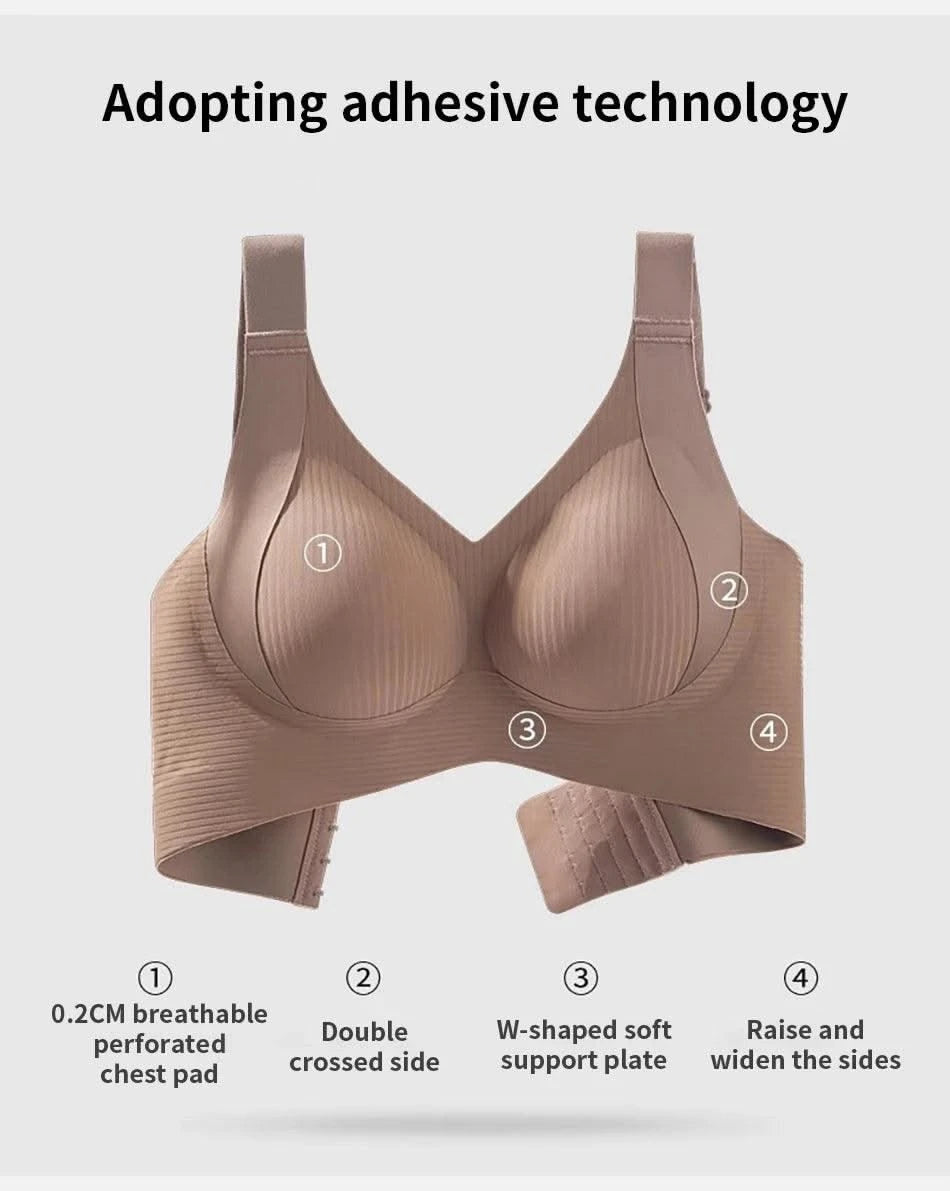 Maternity Bra Full Coverage Bralette for Large Bust Women Seamless Minimizer Bra with Wide Band Anti-Slip Adjustable Straps