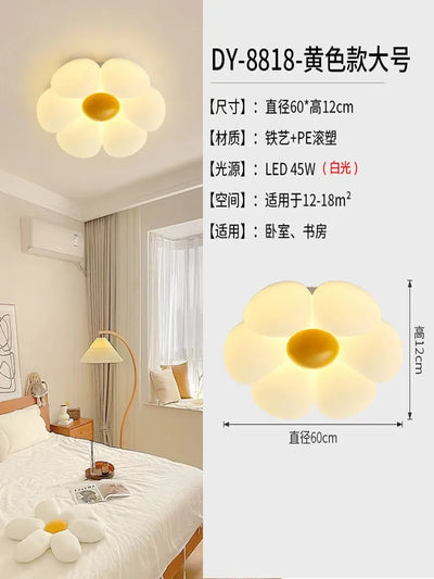 2023 New Living Room Light Romantic Warm Net Popular Cream Wind Flower Master Bedroom Lamp