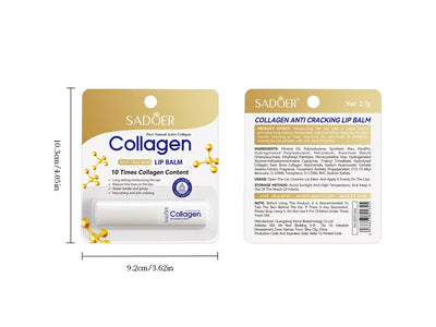 SADOER Collagen Lip Balm Moisturizing Anti Cracking Brightening  Repair Nourishing Hydrating Lipstick Lips Skin Care Products