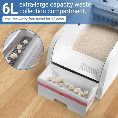 3.0 Automatic Cat Litter Box Self Cleaning,  Upgraded Automatic Cat Litter Box Self Cleaning That Can Use Clumping Cat Litter