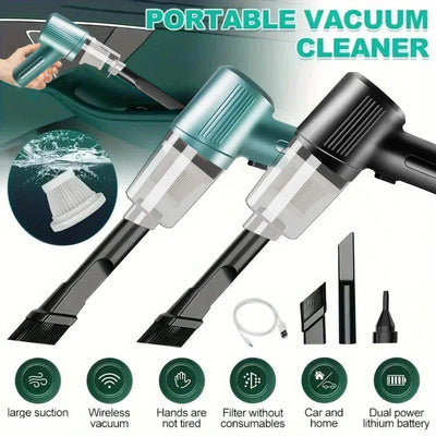 Portable Wireless Car Vacuum – Compact High-Suction Handheld with Blower Function for Easy Car & Small Space Cleaning