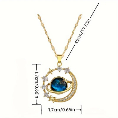 Collares Para Mujer Delicate and Beautiful Starry Pendant Necklace With Micro-Inlaid Zirconium Luxury Pendants Кулон