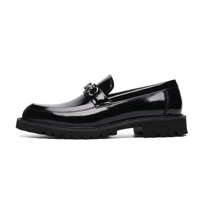 Men's Dress Leather Shoes Horse Street Buckle High Quality Men's Oxford Shoes Wedding Party Office Formal Shoe Large Size 38-48