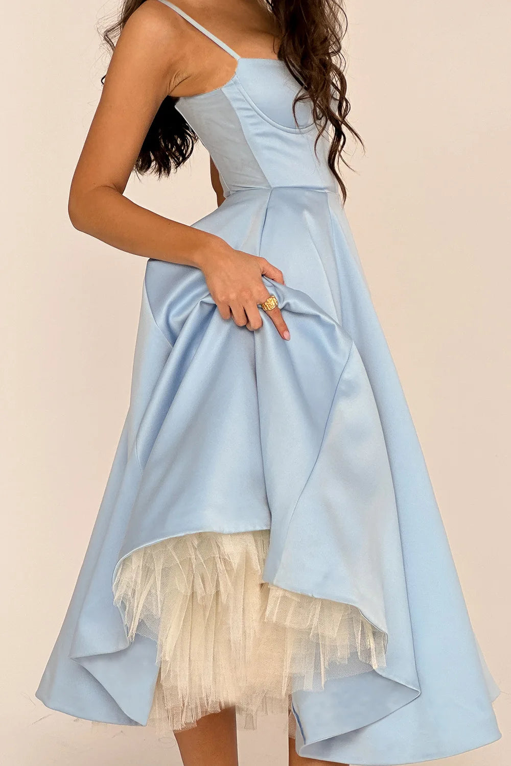 Women's Summer Long Dresses Elegant Lady Maxi Dress O-Neck Blue Dress High Waist Party Dresses for Female Sexy Hoilday Sundress