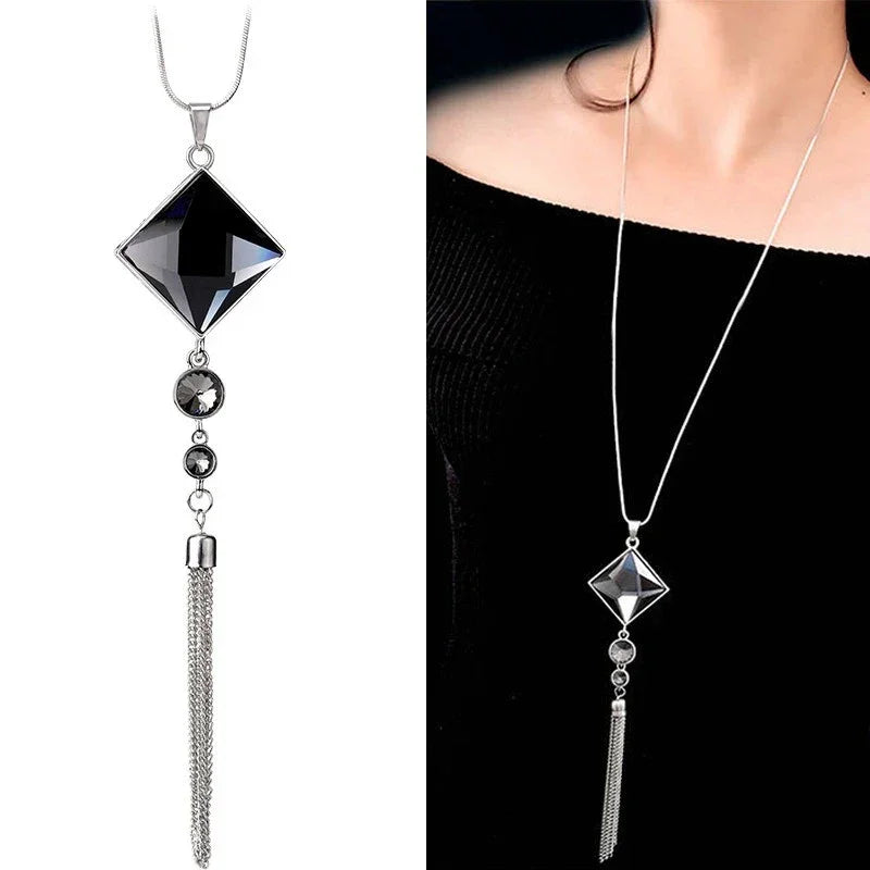 Long Necklaces & Pendants for Women Maxi Collier Femme Geometric Chain Fashion Necklace Statement Colar Accessories Jewelry 2024