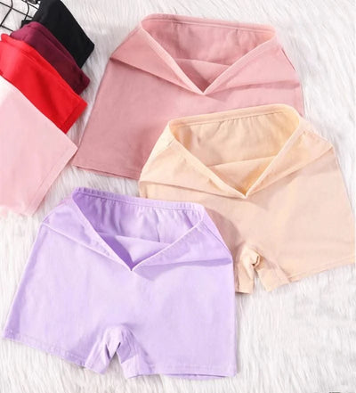 Ladies' Boxer Briefs Women's High Waist Large Size Quarter Underwear Female Cozy Cotton Antibacterial Legging Flat Legged Shorts