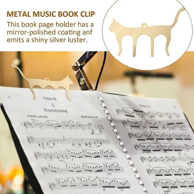 Music Book Clamp Note Cat Shaped Bookmark Tabs Music Clip Music Folder