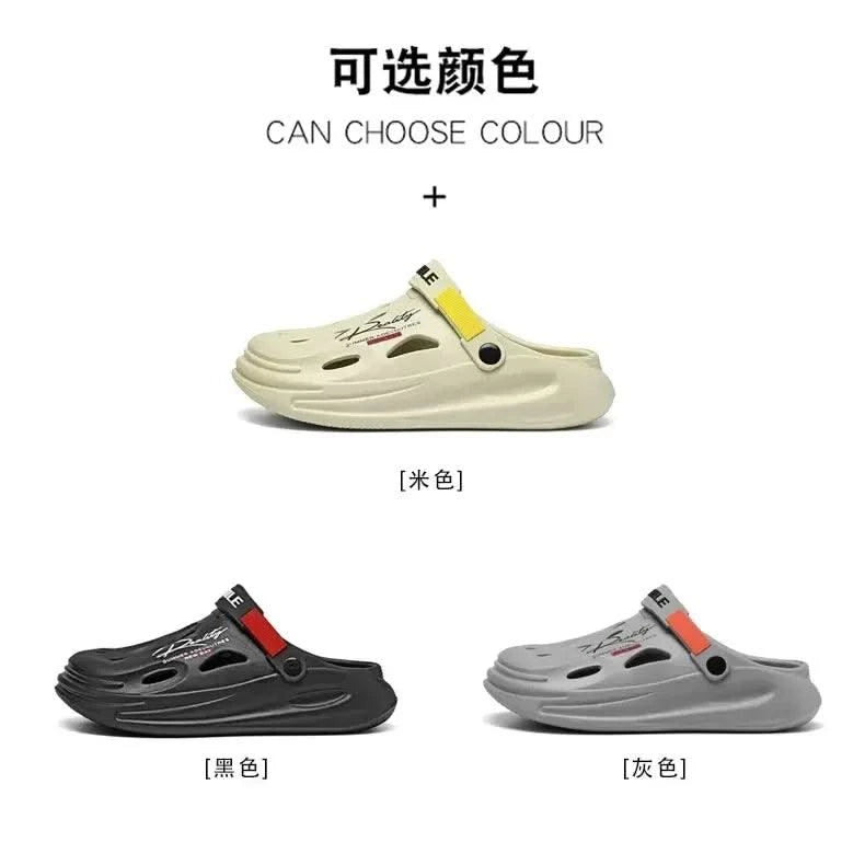 2025 New Men's Clogs Slippers Sandal Men Garden Shoes Flat Sandals Male Sneakers Outdoor Home Clogs Slides Men Summer Shoes - Elanique
