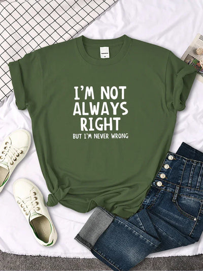 Women's T-Shirt Cool Interesting Letters Printed Tees Female Summer Oversized Tshirt Woman Round Neck Casual Tshirt Tops