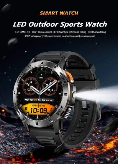 2025 New For Xiaomi IOS Compass Outdoor Smart Watch Men 1.43'' HD AMOLED Screen GPS 400 Mah Battery Bluetooth Call SmartWatches