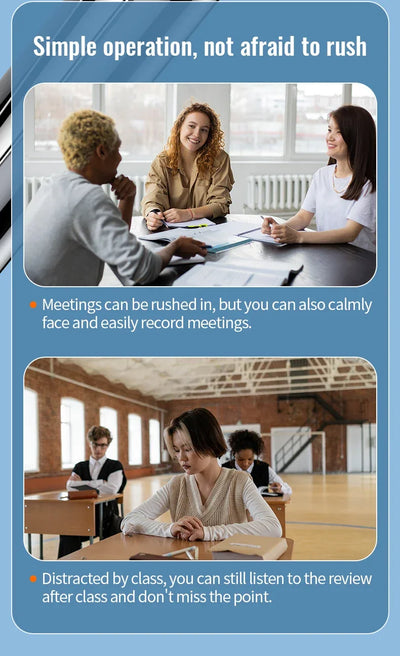Portable Mini Digital Voice Recorder Sound Dictaphone Voice Activated Noise Reduction Recording Pen Long Time Audio Recorder