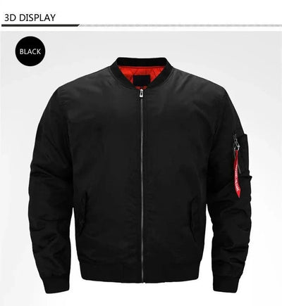 bomber jacket Bomber Jackets Men Casual Solid Zipper Pilot Jacket Green New Slim Fit Male Coats Mens Military New pilot Air men