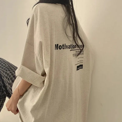 Woman Oversize Half Sleeve T Shirts Summer New Clothes Loose Fitting Cotton T-shirt Women Tops Ropa Mujer Hip Hop Tees Clothing