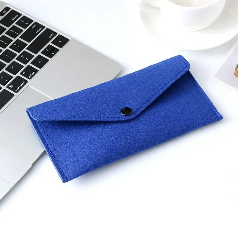 Felt Envelope Mobile Phone Bag Storage Pouch Wallet Credit Card Holder Business Change Purse Bag Thin Wallet Card Holde