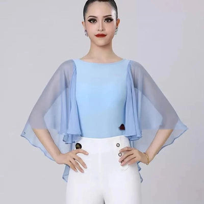 Pink Latin Dance Tops Women Ballroom Blouse