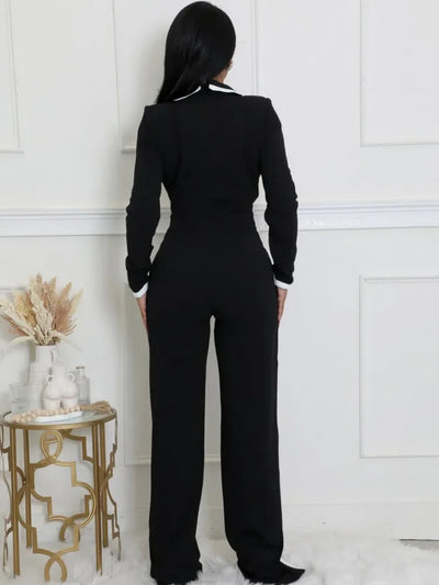 Solid Color Women Jumpsuits For Summer Spring long Sleeve Loose Fashion Streetwear Overalls Wide Leg Pants Trousers 2025