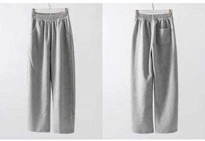 Women Straight Sweatpants Baggy Loose Dark Grey Long Pants Female Casual Sports Trousers High Waist Sweatpants For Women Joggers